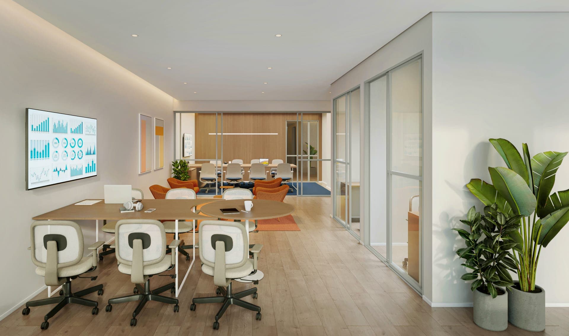 Coworking e sala de reuniões do Core Palácio