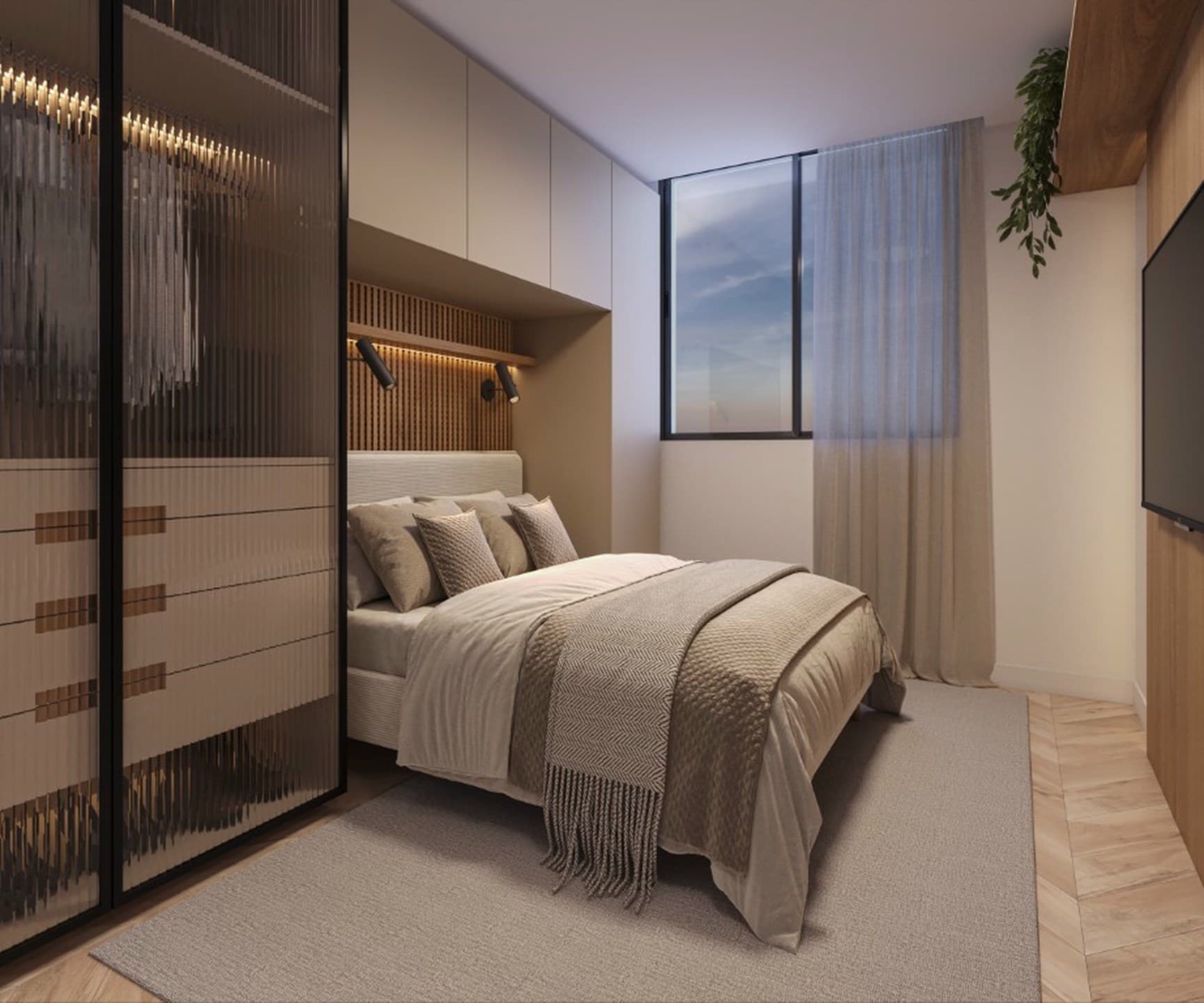 Dormitório de apartamento do Piazza di Roma
